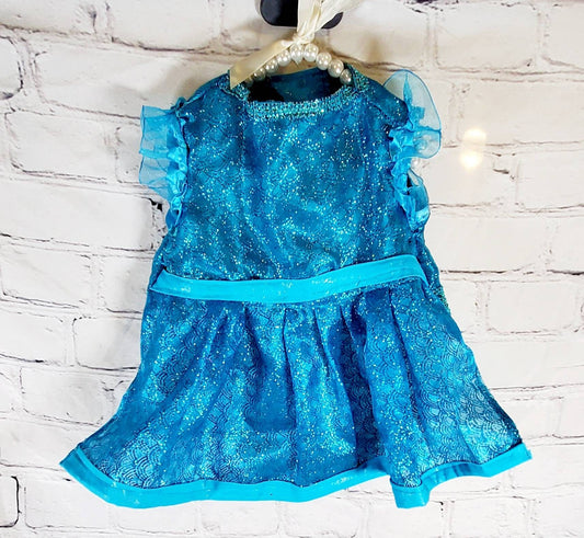 Mermaid blue pet dress, Mermaid dog dress, Irradescent per dress, glitter Pet dress, Cat dress, Dog dress, dress for pets, special occasion