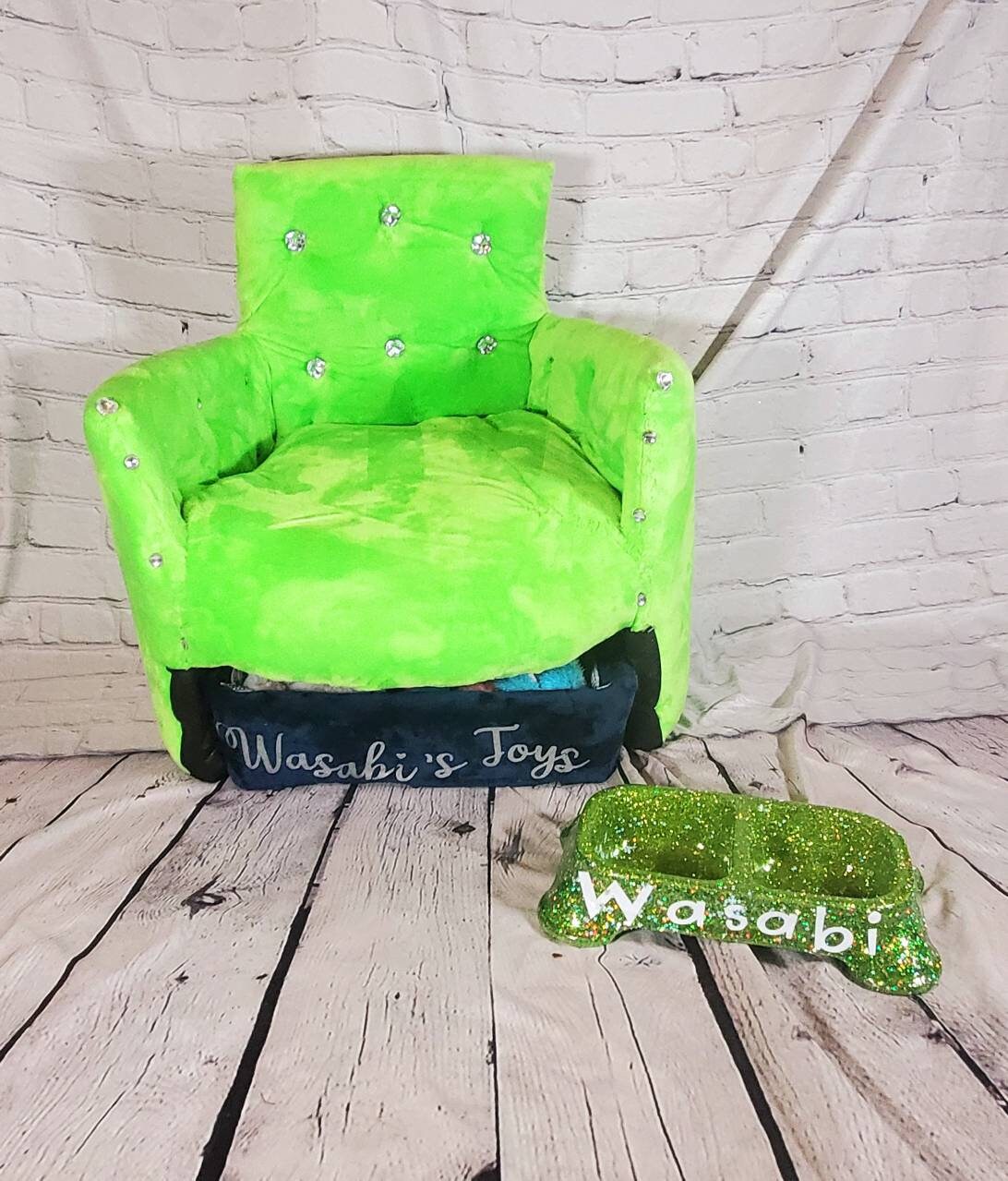 Luxury pet chair, pet parson chair, pet bed with toy box, dog parson chair, personalize pet chair, pet furniture, furniture for dogs