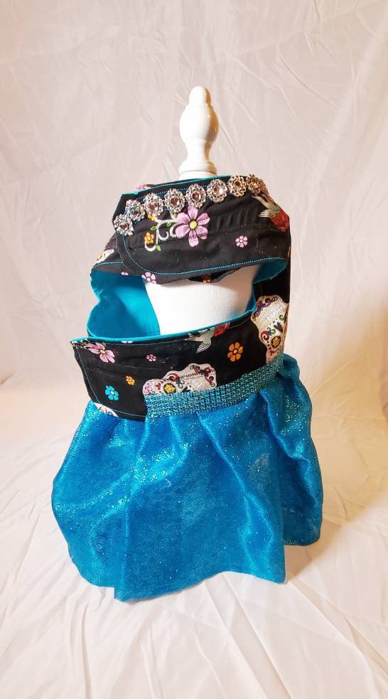 Day of the dead pet dress, day of the dead dog dress, day of the dead cat dress, day of the dead pet costume, pet dresses, dog dresses