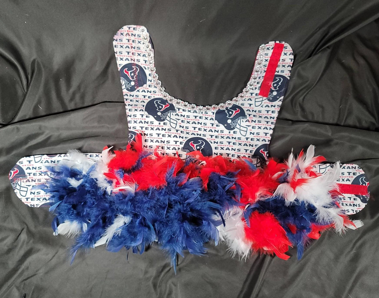 Houston Texans feather Pet dress, Texans feather dog dresses, Texans cat dress, Houston Texans Pet dresses, feather pet dresses, dog dress