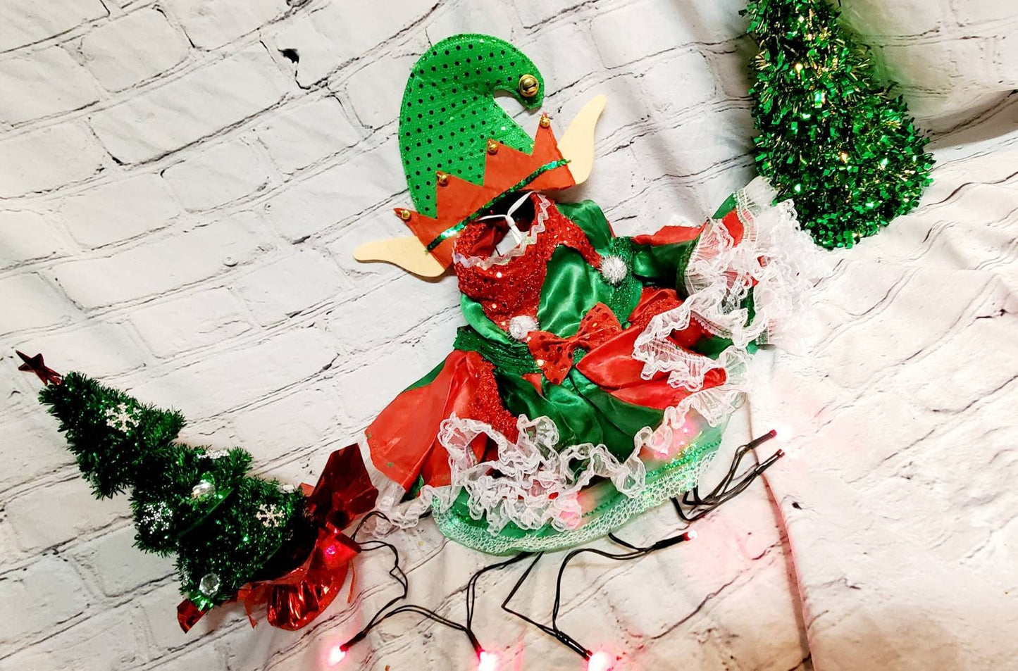 Elf pet costume, Elf dog costume, Elf cat costume, Pet Elf, Dog Elf, Elf dog dress, Elf sequin pet shirt, Elf pet dress, pet Elf dress
