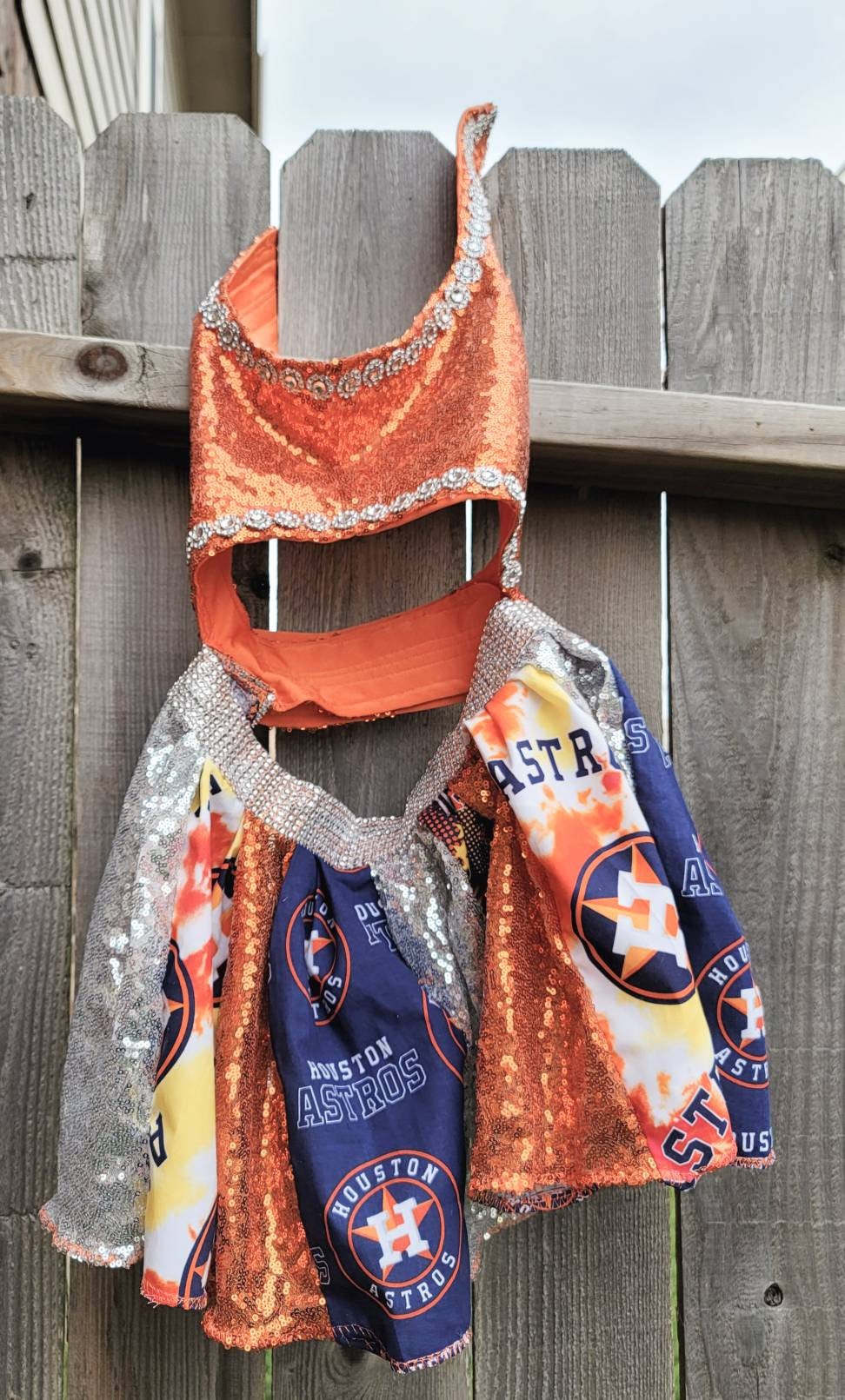 Houston Astros sequin pet dress, Astros sequins dog dress, Astros sequin cat dress, sequin pet dresses, Houston astro pet dress, Astros sequin Pet clothes