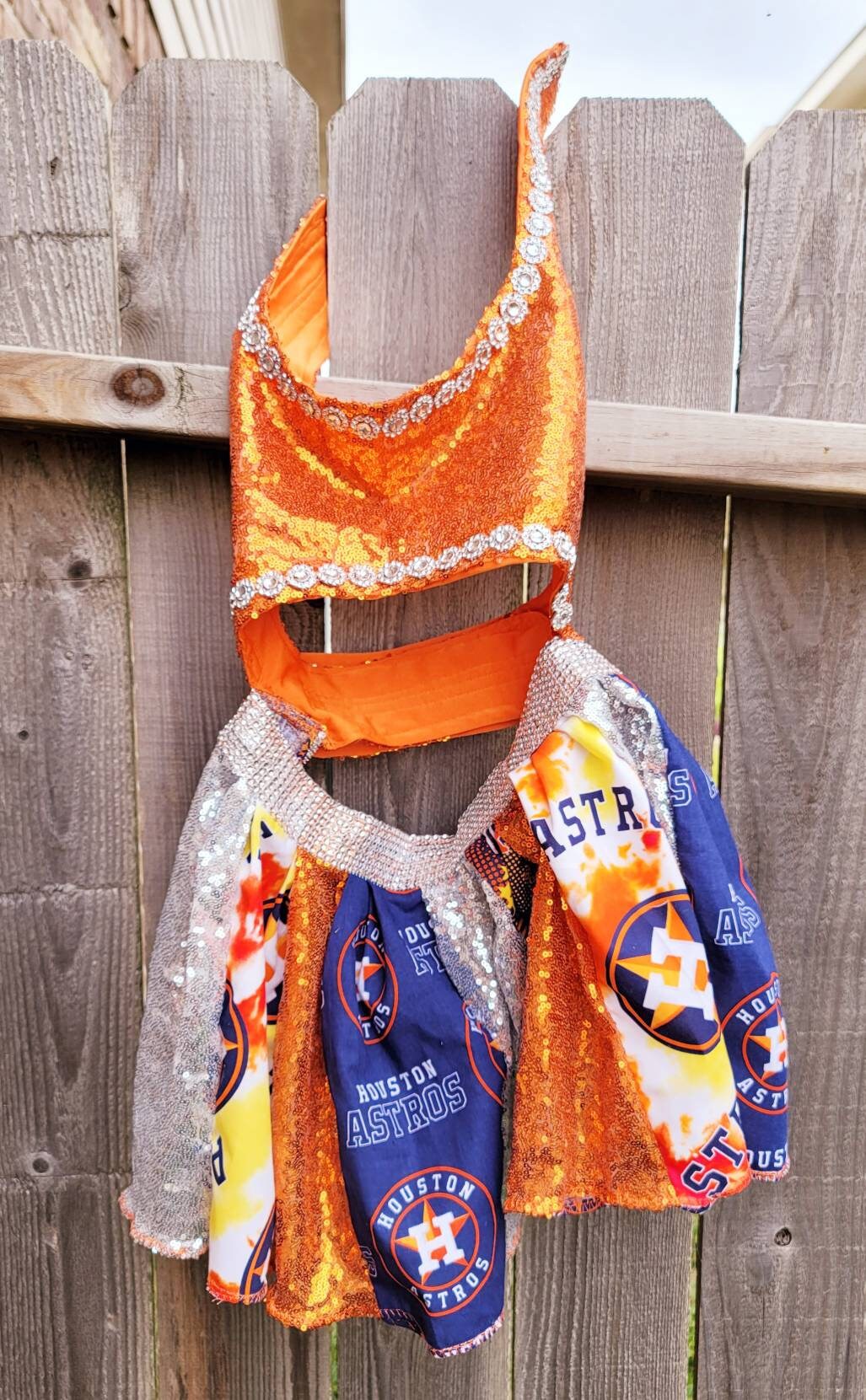 Houston Astros sequin pet dress, Astros sequins dog dress, Astros sequin cat dress, sequin pet dresses, Houston astro pet dress, Astros sequin Pet clothes