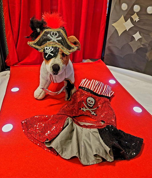 Pet Pirate female Costume, Dog Pirate Costume, Pirate pet costume, Pirate cat costume, female Pirate pet, Pirate pet dress, pet costume
