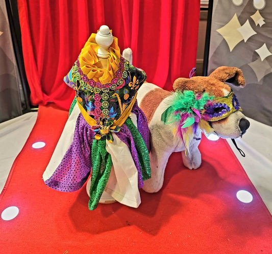 Pet Mardi Gras Costume, Dog Mardi Gras Costume, Mardi Gras Pet Dress, Fat Tuesday Pet Costume, Mardi Gras Pet, Mardi Gras dog cat dress