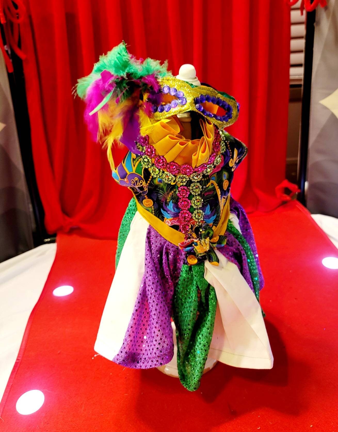 Pet Mardi Gras Costume, Dog Mardi Gras Costume, Mardi Gras Pet Dress, Fat Tuesday Pet Costume, Mardi Gras Pet, Mardi Gras dog cat dress