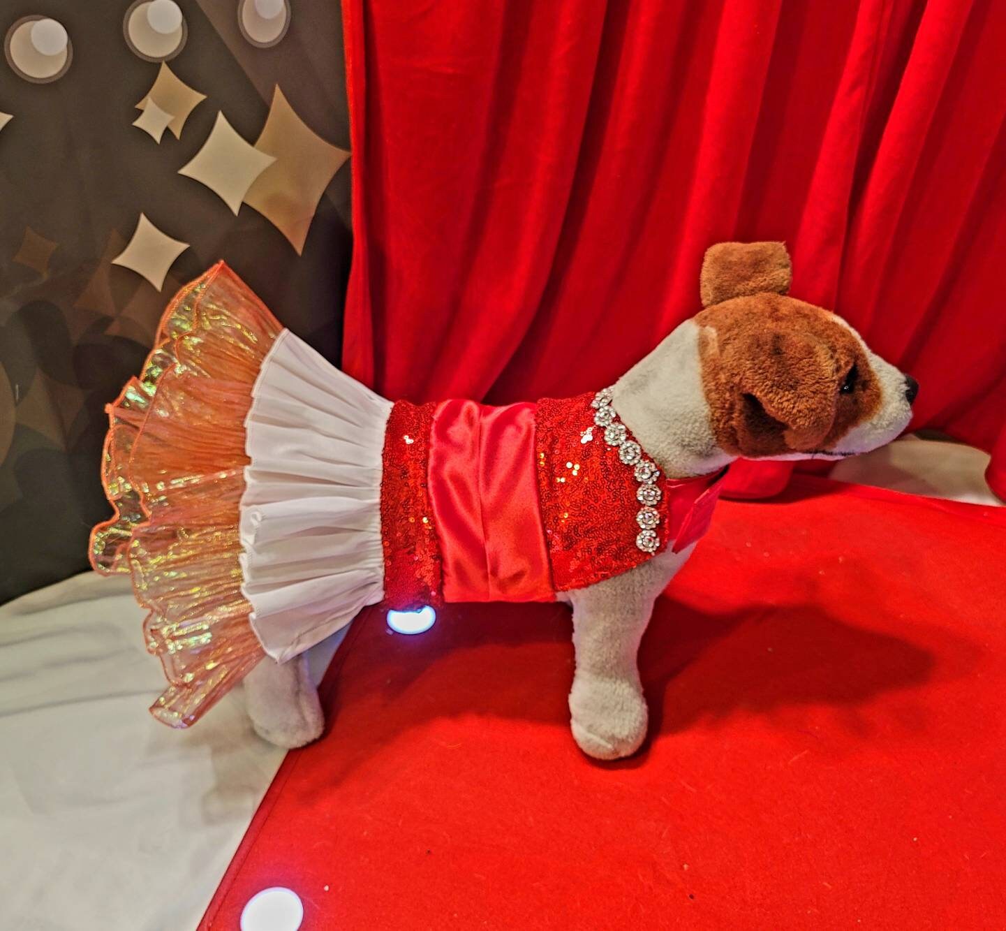 Valentine Pet Dress, Valentine dog dress, Red Sequin pet dress, Pet Valentine's dress, Dog Valentine's dress, pet dresses, cat dress