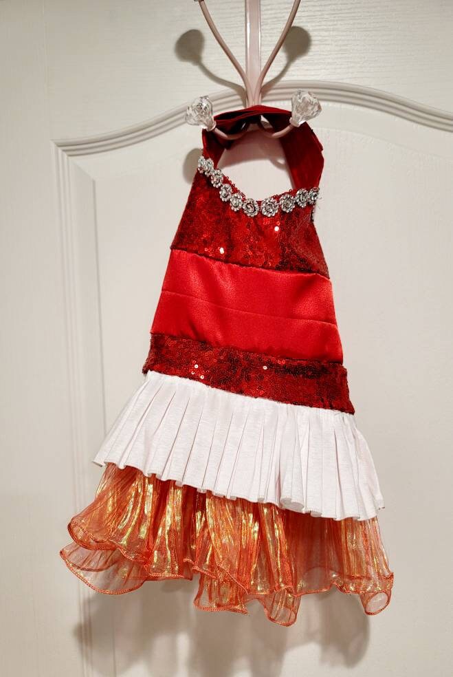 Valentine Pet Dress, Valentine dog dress, Red Sequin pet dress, Pet Valentine's dress, Dog Valentine's dress, pet dresses, cat dress