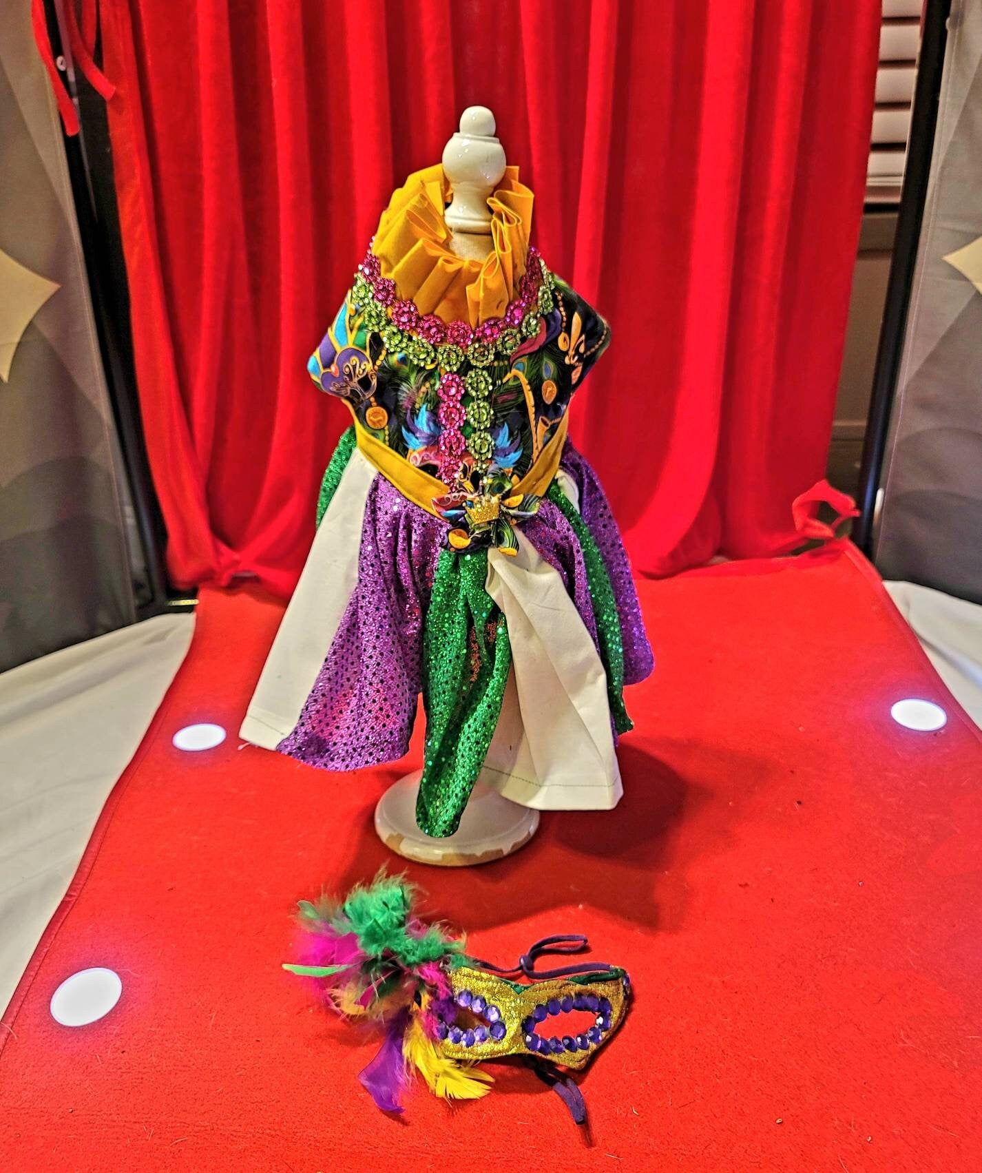 Pet Mardi Gras Costume, Dog Mardi Gras Costume, Mardi Gras Pet Dress, Fat Tuesday Pet Costume, Mardi Gras Pet, Mardi Gras dog cat dress