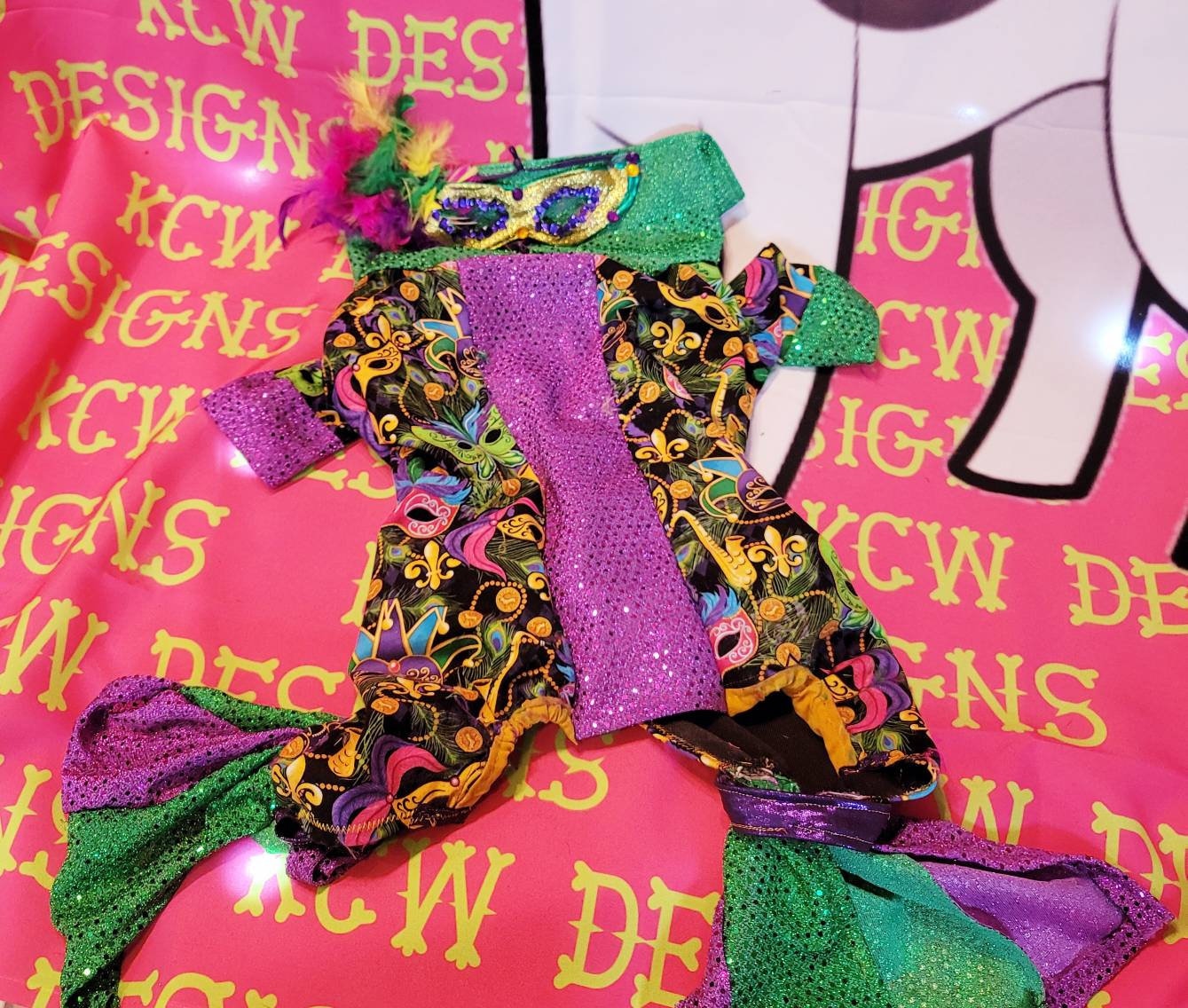 Mardi Gras male pet outfit, Mardi Gras Pet body suit, Fat Tuesday dog costume, Mardi Gras dog costume, Mardi Gras Cat, Mardi Gras suit