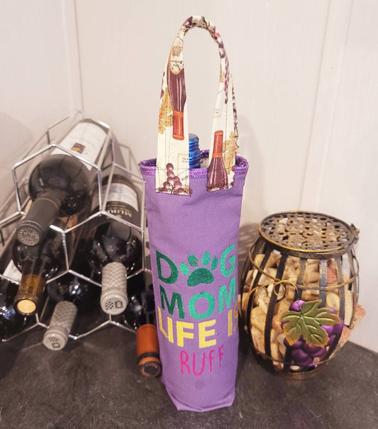 Wine bottle bag, personalize wine bottle bag, travel wine bag, travel personalize wine bag, bags for wine bottles, dog wine bag