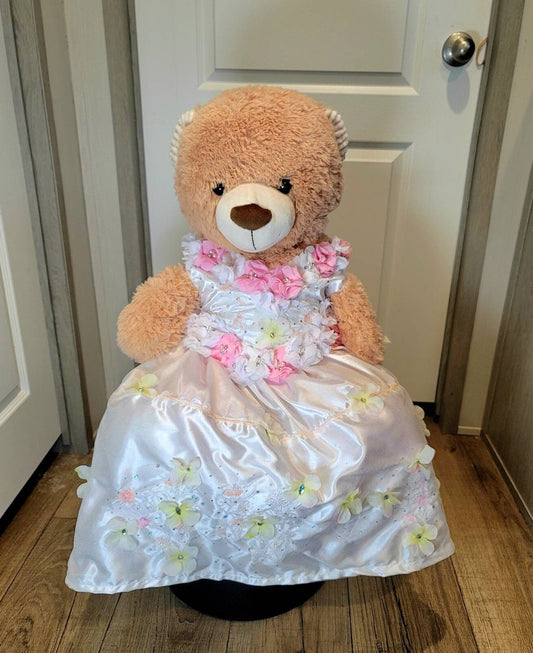 Last teddy bear dress for Quinceanera, last bear dress, quinceanera bear dress