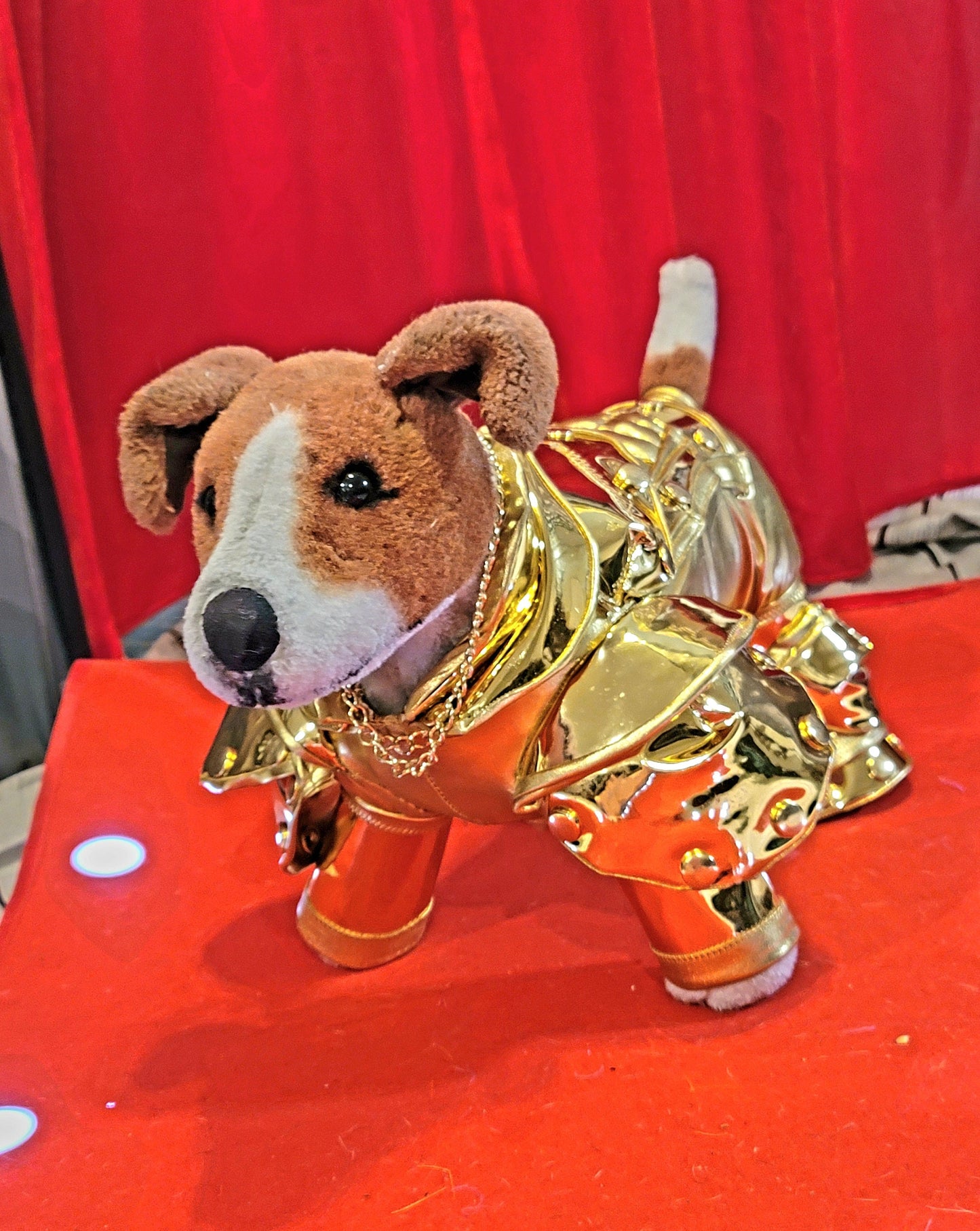 - Gold armour pet costume, Gold armour dog costume, Lil Nas X gold pet costume, mutt gala pet costume, gold robotic pet costume, c3po pet