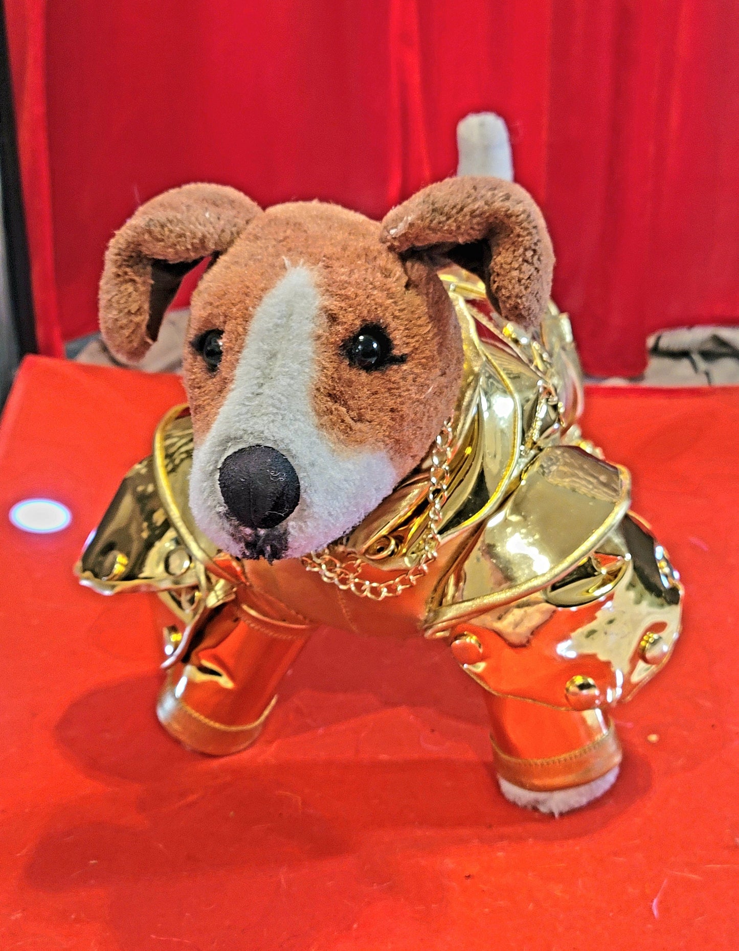 - Gold armour pet costume, Gold armour dog costume, Lil Nas X gold pet costume, mutt gala pet costume, gold robotic pet costume, c3po pet
