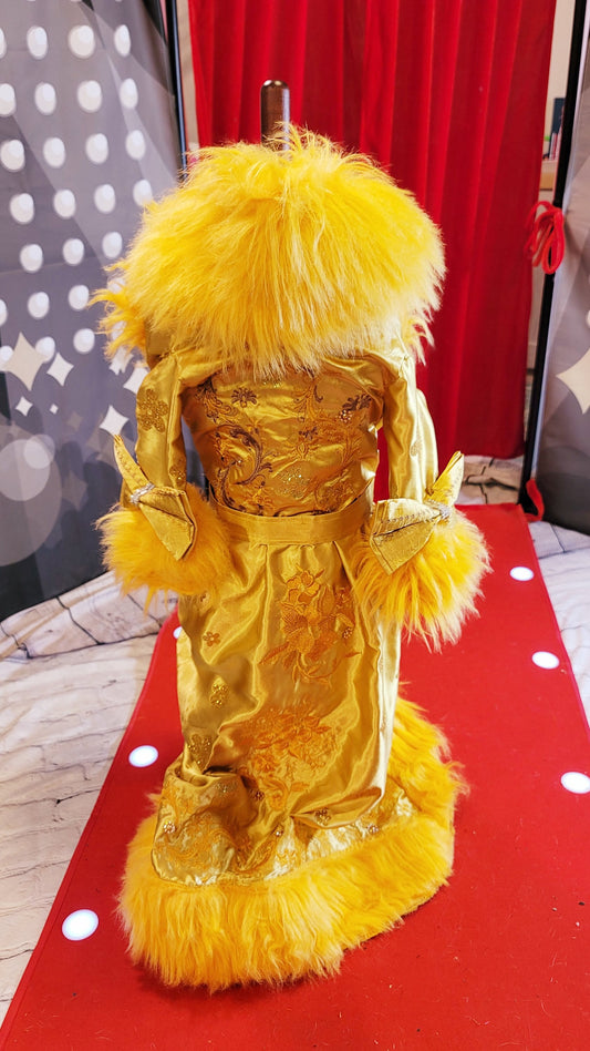 Rihanna pet dress, Rhianna dog costume, Rhianna chinese pet dress, mutt gala pet dress, Rhianna Halloween dog costume