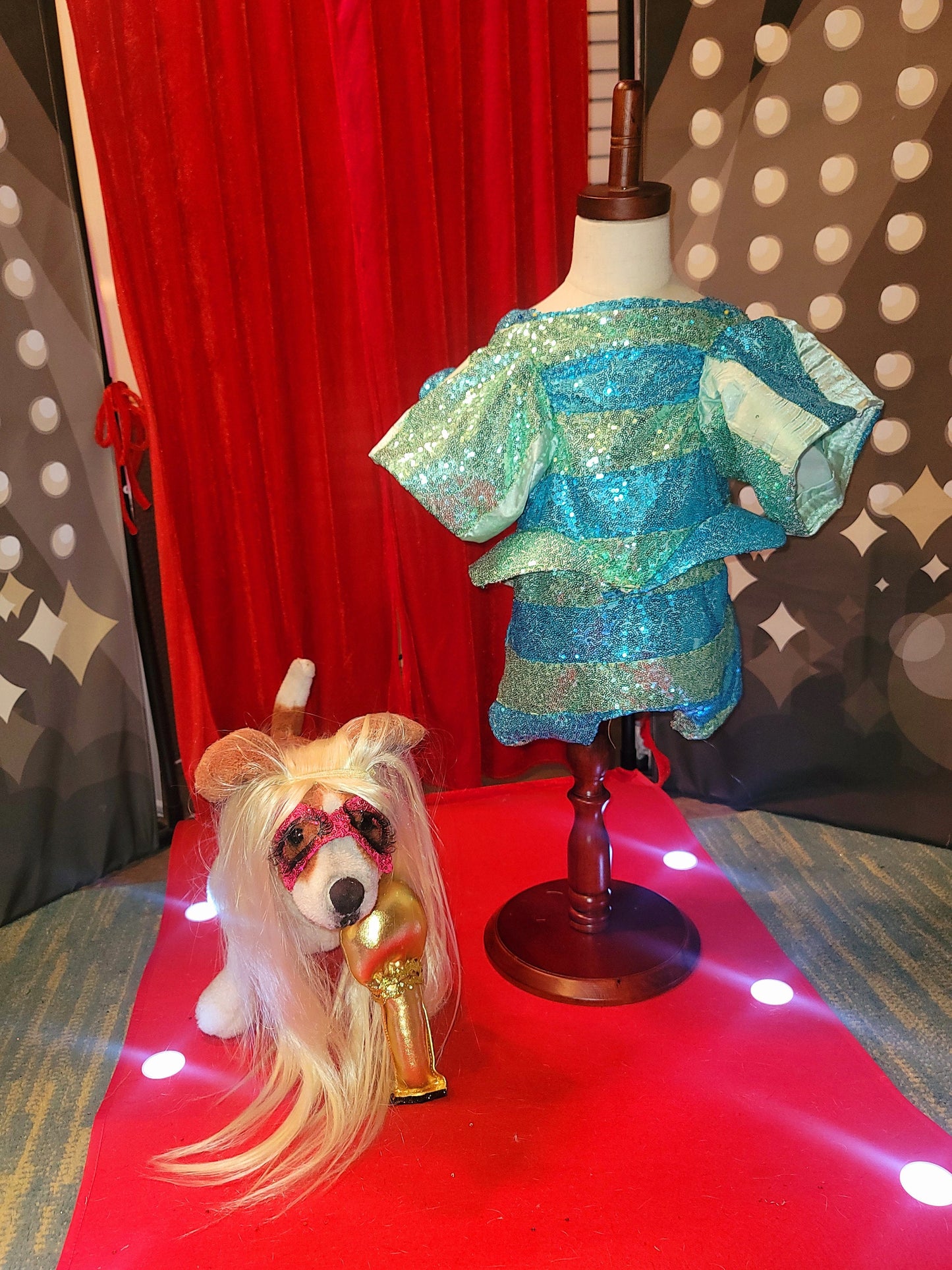 Lady Gaga Concert pet costume, Lady Gaga concert dog costume, Pop Singer pet costume, Halloween Pet Costume, Lady Gaga dog costume