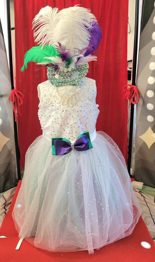Flower dog dress, flower Pet dress, wedding pet dress, wedding dog dress, custom pet wedding dress, bridal pet dress, white pet dress