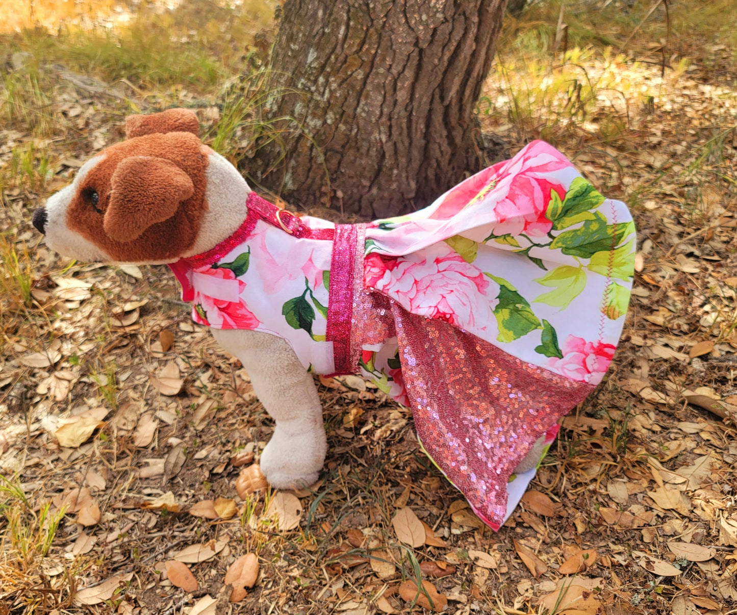 Rose Pet dress, flower Pet dress, rose cat dress, rose dog dress, flower cat dress, flower dog dress, pet dresses, sequin pet dress