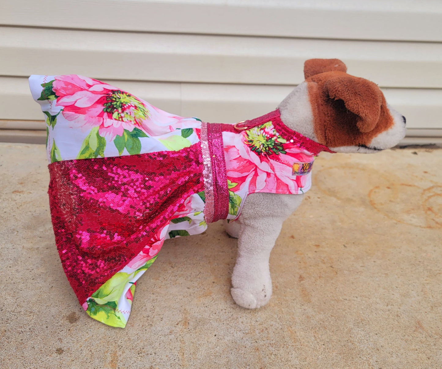 Rose Pet dress, flower Pet dress, rose cat dress, rose dog dress, flower cat dress, flower dog dress, pet dresses, sequin pet dress