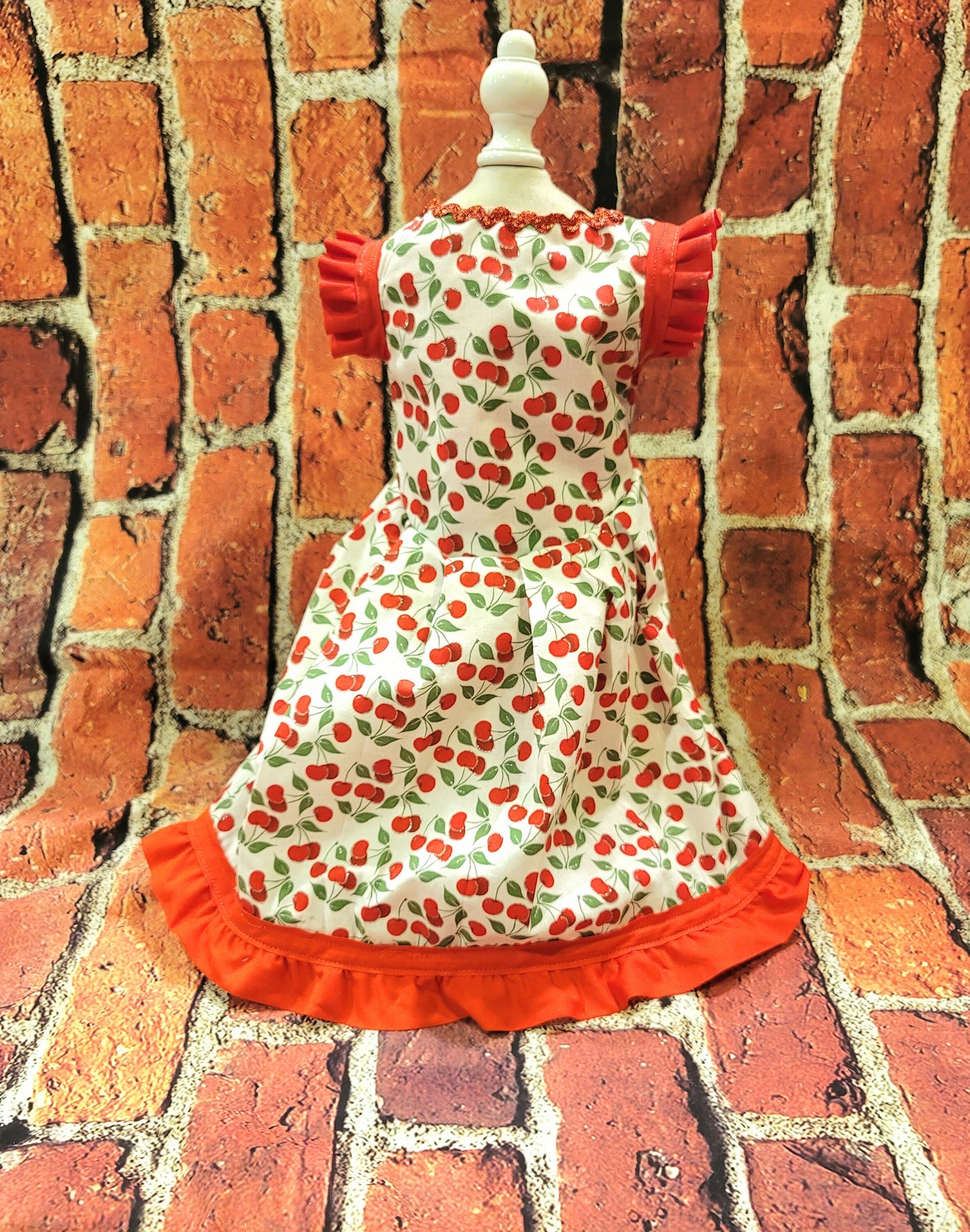 Cherry pet dress, cherry dog dress, cherry cat dress, fruit pet dress, dog dresses, pet dress with cherries, dog dress with cherries