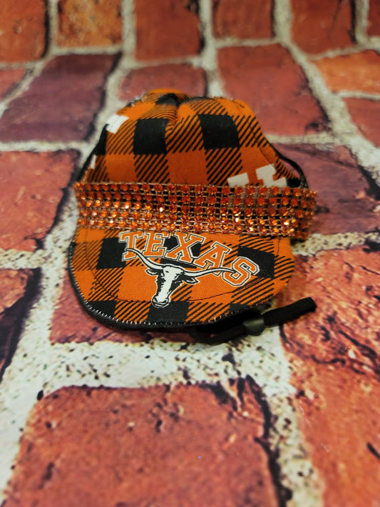 Longhorn Pet hat, Texas Pet Hat, Longhorn dog hat, Texas dog hat, Longhorn cat hat, Texas Cat Hat, college team Pet hat, Adjustable pet hat
