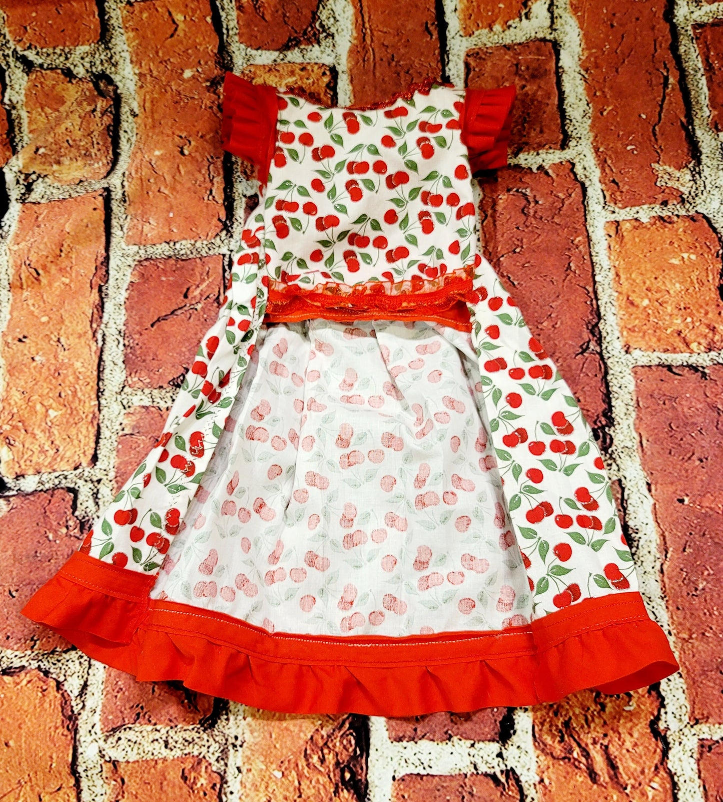 Cherry pet dress, cherry dog dress, cherry cat dress, fruit pet dress, dog dresses, pet dress with cherries, dog dress with cherries