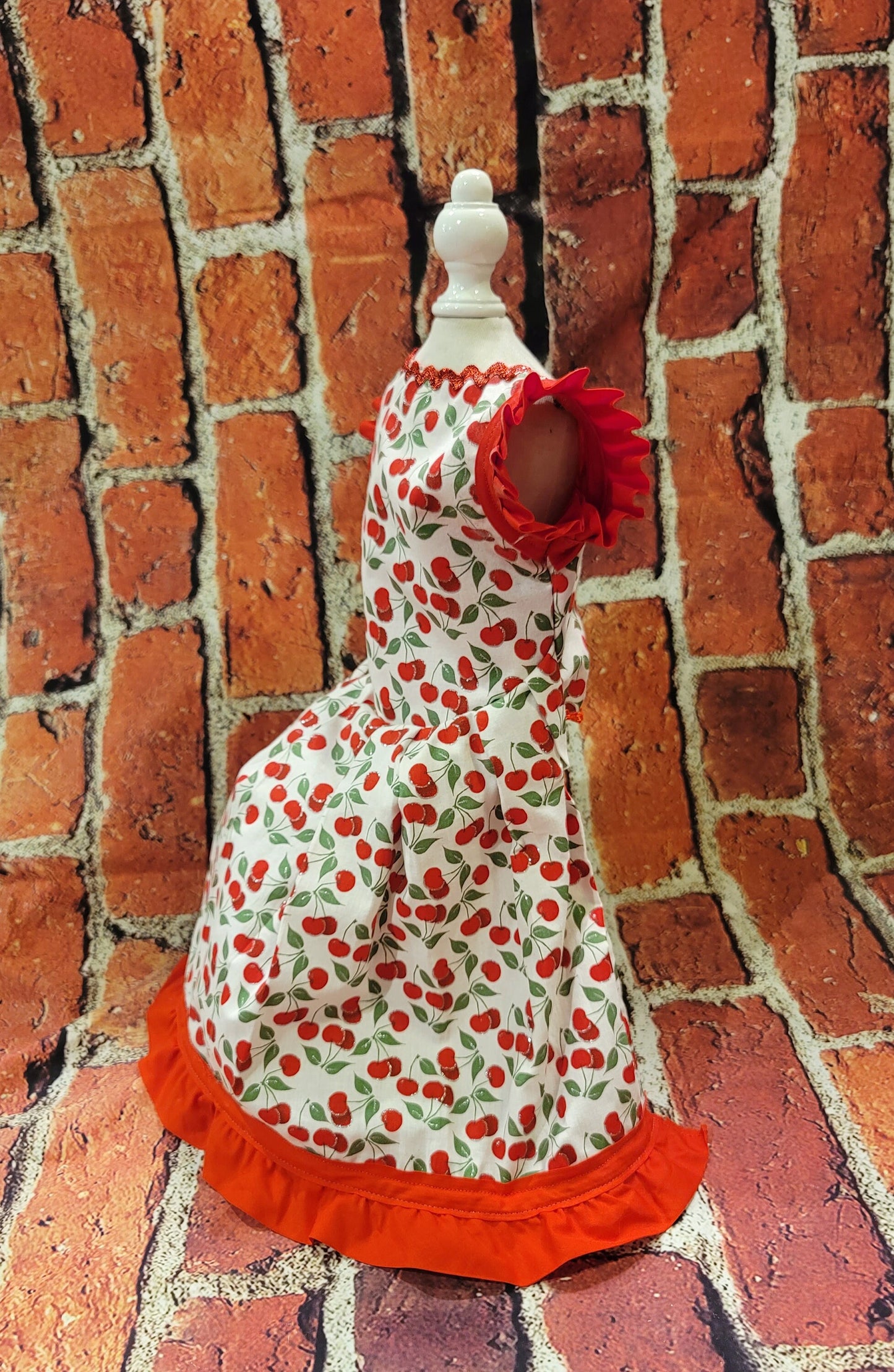 Cherry pet dress, cherry dog dress, cherry cat dress, fruit pet dress, dog dresses, pet dress with cherries, dog dress with cherries