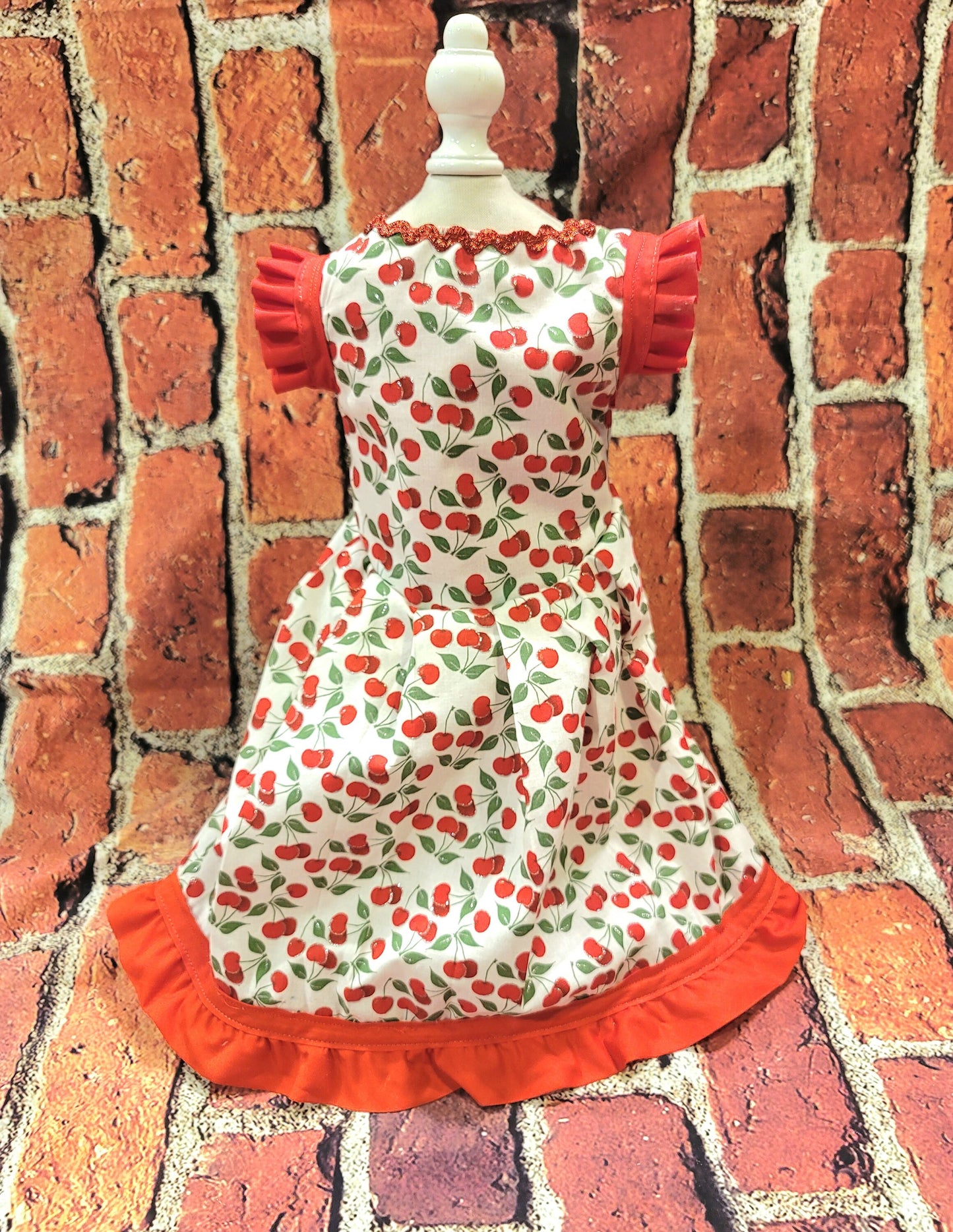 Cherry pet dress, cherry dog dress, cherry cat dress, fruit pet dress, dog dresses, pet dress with cherries, dog dress with cherries