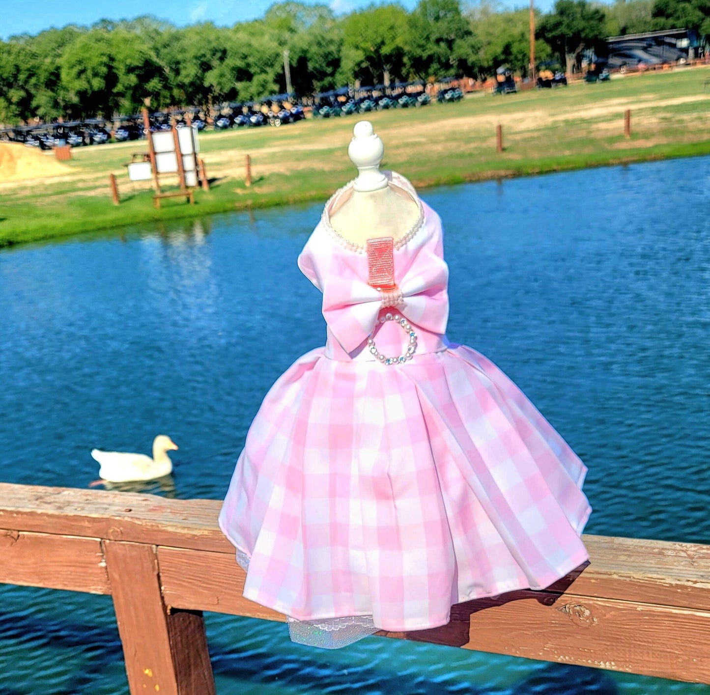 Barbie Pink Gingham Pet Barbie dress, pink gingham dog dress, pink gingham pet dress, Barbie pet dress, Halloween Pet costume, dog costume