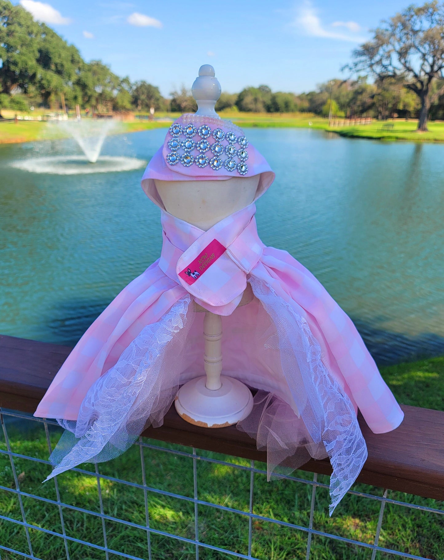 Barbie Pink Gingham Pet Barbie dress, pink gingham dog dress, pink gingham pet dress, Barbie pet dress, Halloween Pet costume, dog costume