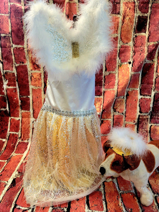 Pet Angel Pet Costume, Angel Pet Harness, Angel dog Costume, Angel Cat Costume, Halloween Angel Costume, Halloween Pet Costume