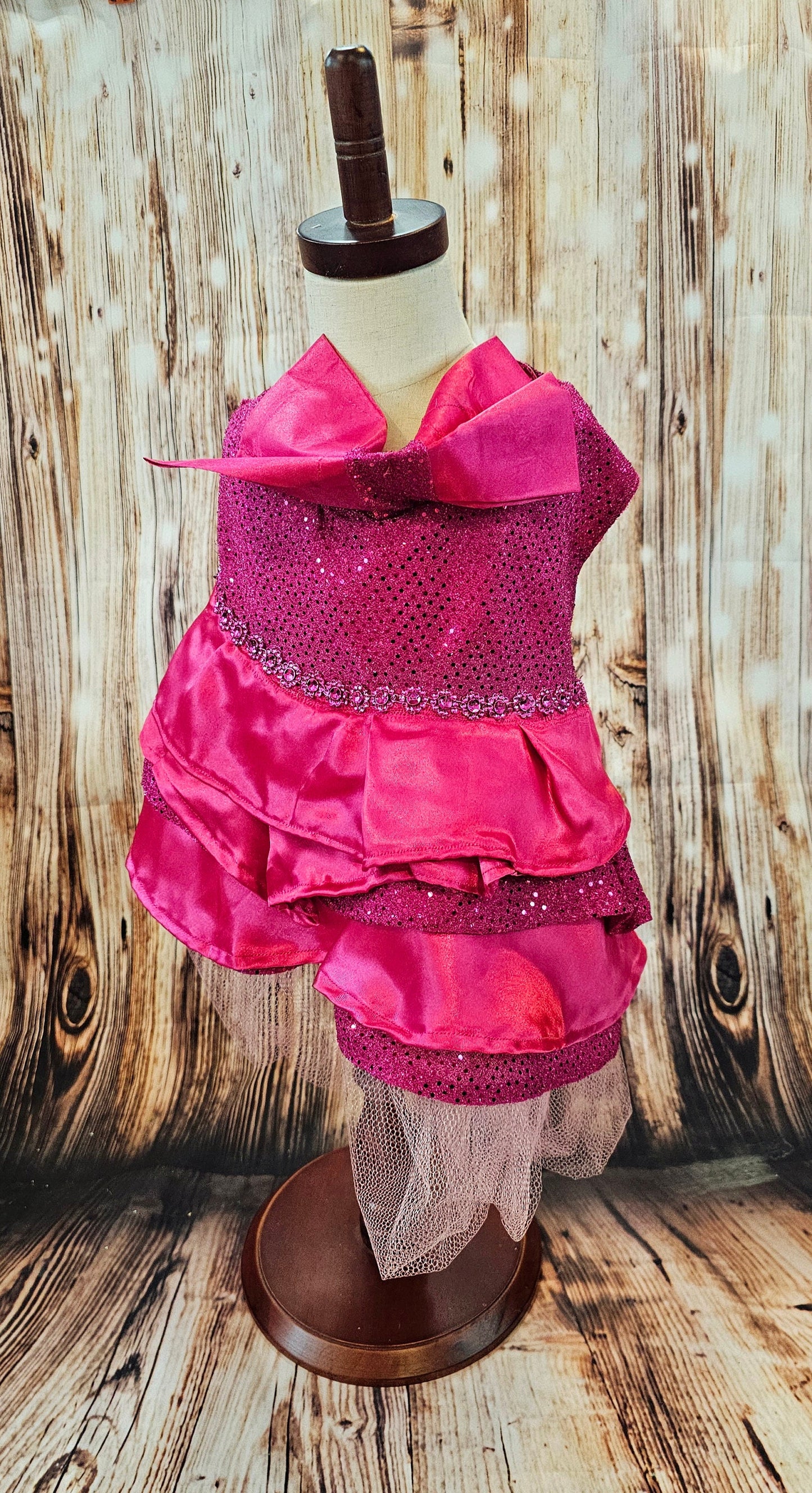 Pink 80's Pet Prom Dress, 80's Dog prom dress, 80's cat prom dress, 80'Pet Costume, 80's pet dresses, sequin pet prom dress, 80s pet prom