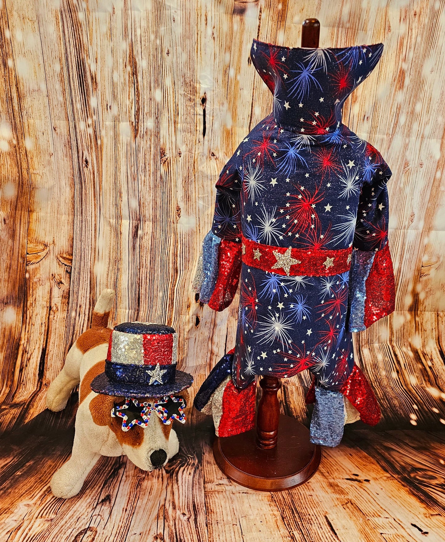 July 4th pet costume, July 4th pet costume, Independence day pet costume, red, white, and blue pet costume, 4th of July dog pet costume