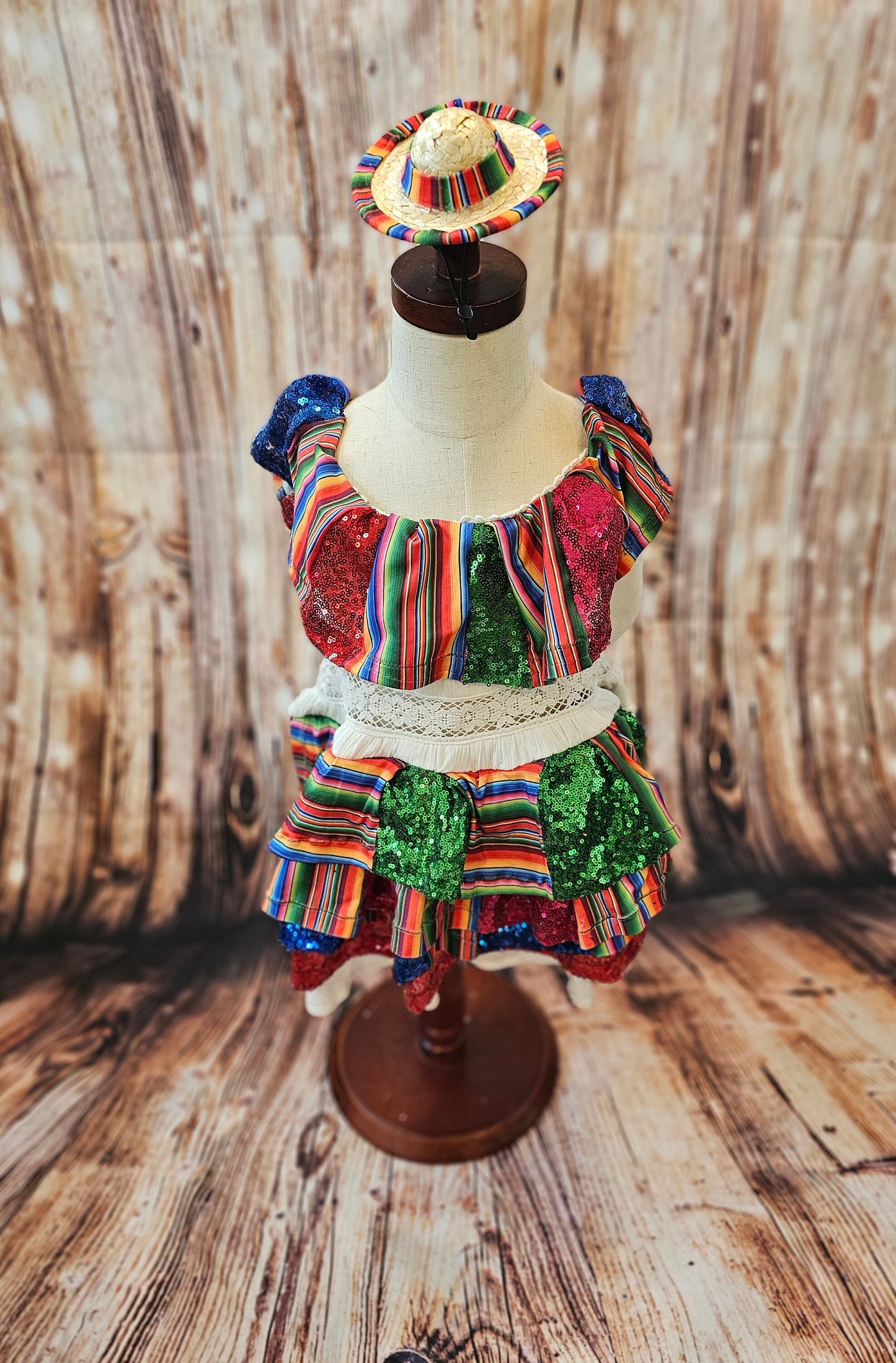 Cinco De Mayo sequin mexican pet dress, Mexican pet dress, Cinco De Mayo dog dress, Cinco De Mayo pet hat, Cinco de mayo mexican cat dress