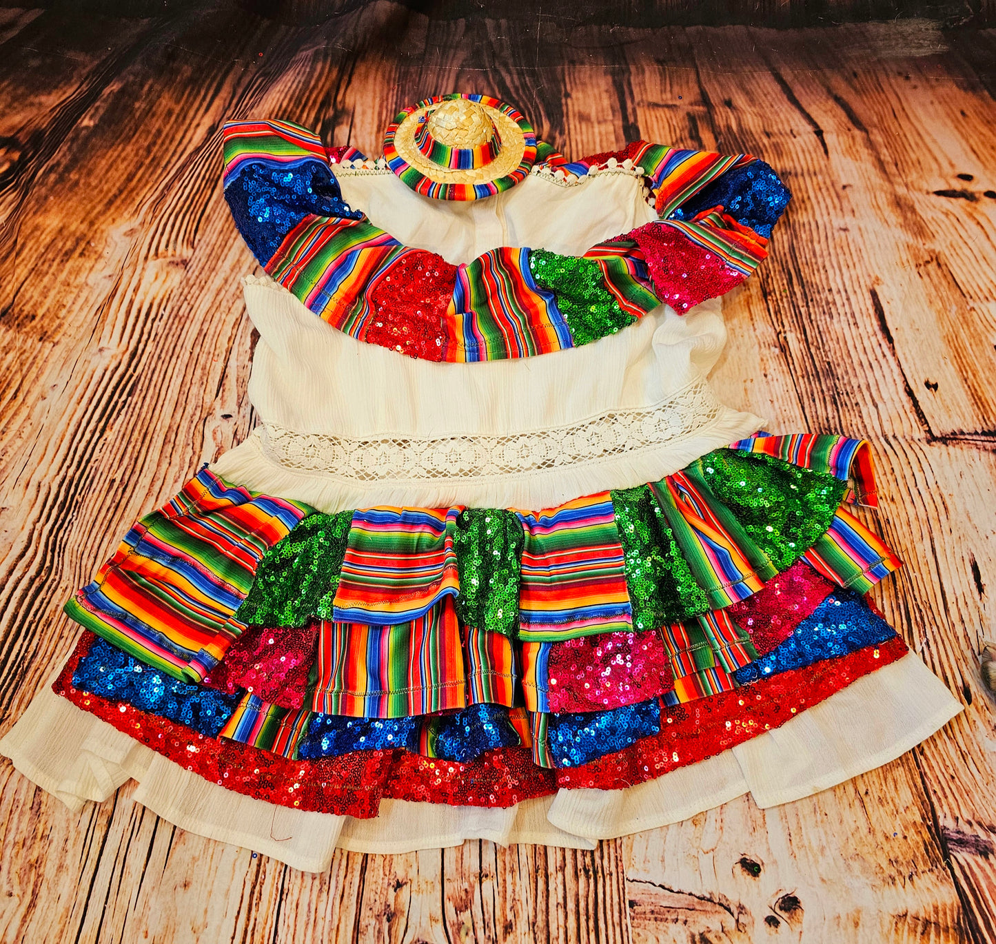 Cinco De Mayo sequin mexican pet dress, Mexican pet dress, Cinco De Mayo dog dress, Cinco De Mayo pet hat, Cinco de mayo mexican cat dress