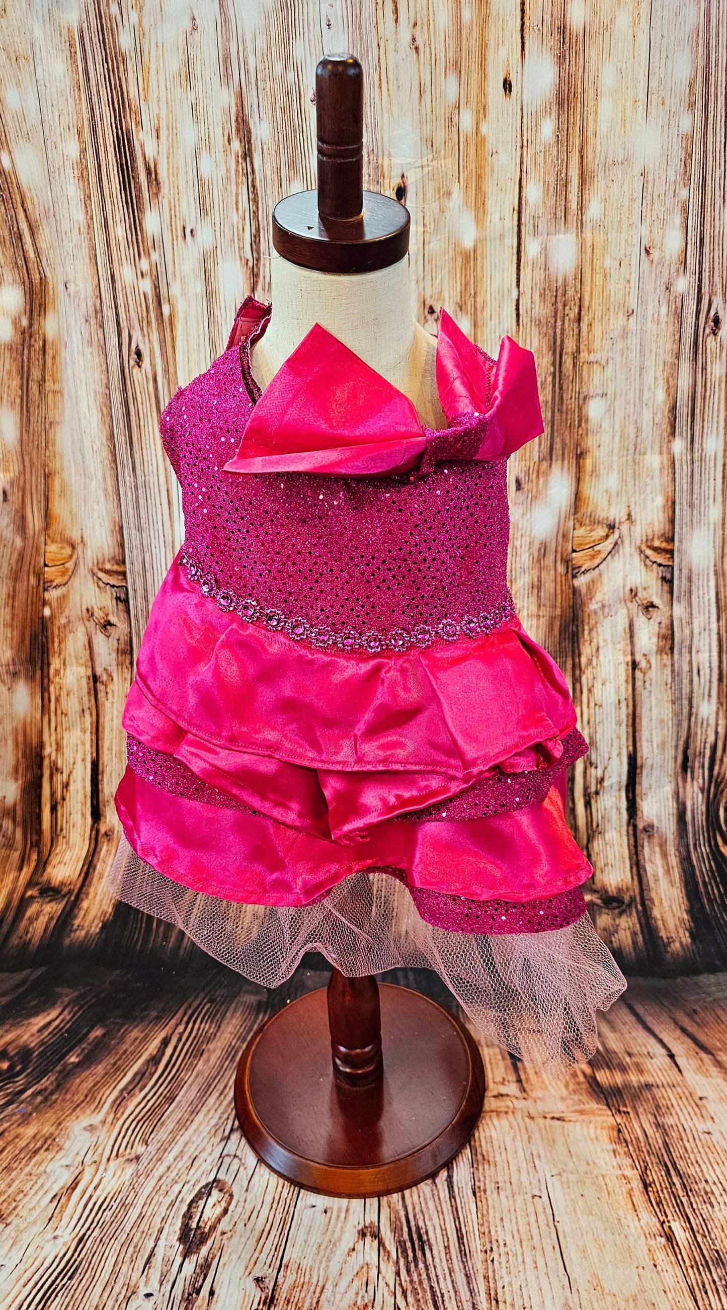 Pink 80's Pet Prom Dress, 80's Dog prom dress, 80's cat prom dress, 80'Pet Costume, 80's pet dresses, sequin pet prom dress, 80s pet prom