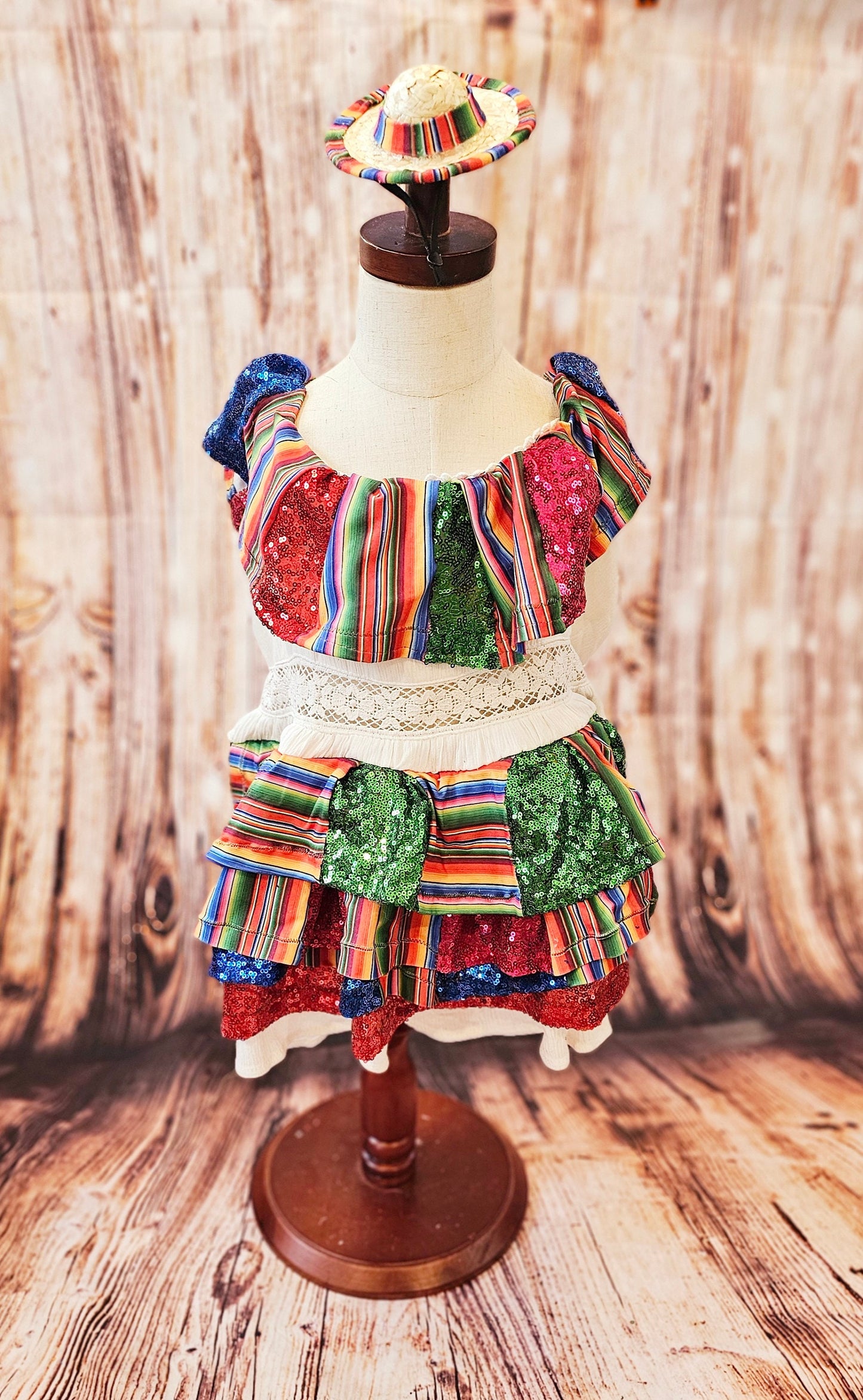 Cinco De Mayo sequin mexican pet dress, Mexican pet dress, Cinco De Mayo dog dress, Cinco De Mayo pet hat, Cinco de mayo mexican cat dress