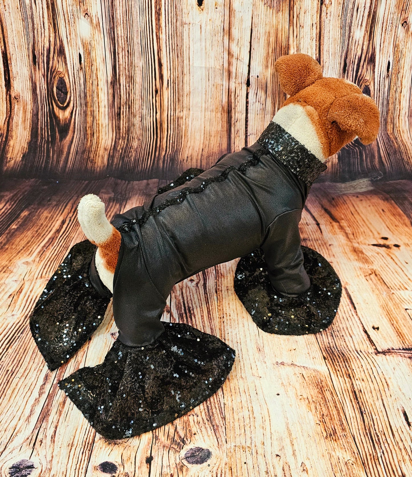Pet body suit with sequins, dog body suit, pet bell bottom suit, sequin pet bell bottom suit, sequin dog bell bottom clothes, 70s pet