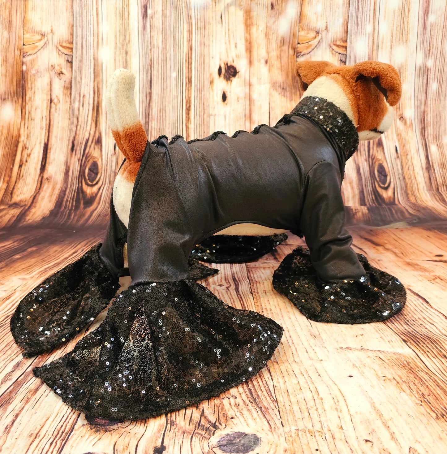 Pet body suit with sequins, dog body suit, pet bell bottom suit, sequin pet bell bottom suit, sequin dog bell bottom clothes, 70s pet