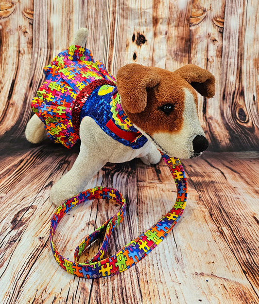 Pet Autism Awareness Pet Collar and leash set, Autism Awareness Dog Collar and leash set, Autism pet Collar, Autism dog Collar, Autism leash