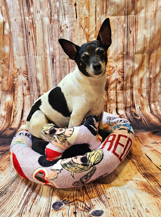 Taylor Swift round pet bed, Taylor Swift round dog bed, Taylor Swift round cat bed, Taylor Swift pet travel bed, Taylor Swift pet bed