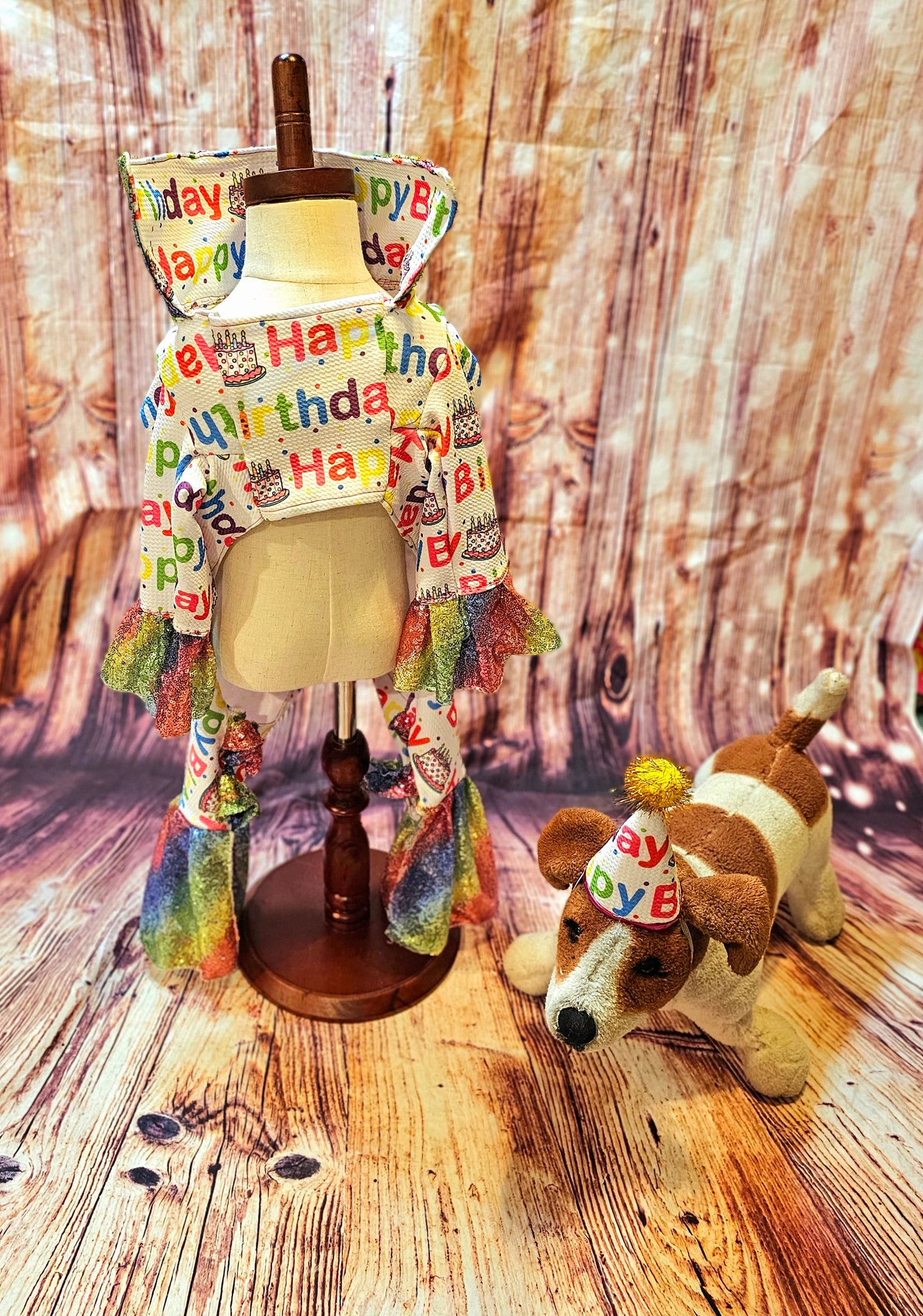 Birthday Boy Pet costume, Birthday boy dog costume, Happy Birthday sequin Pet suit and hat, Birthday Pet suit and hat, Birthday Pet body suit