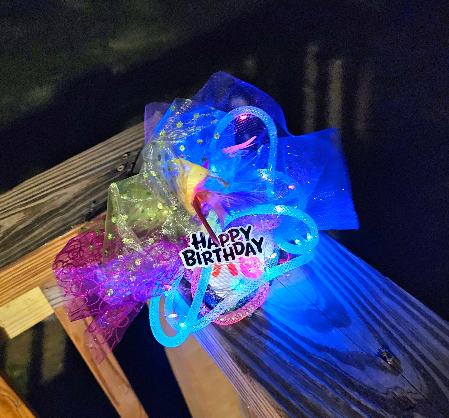 Light up pet birthday hat, Birthday pet fendora, Birthday fendora for pets, led light pet hat, light up dog birthday, light up cat birthday