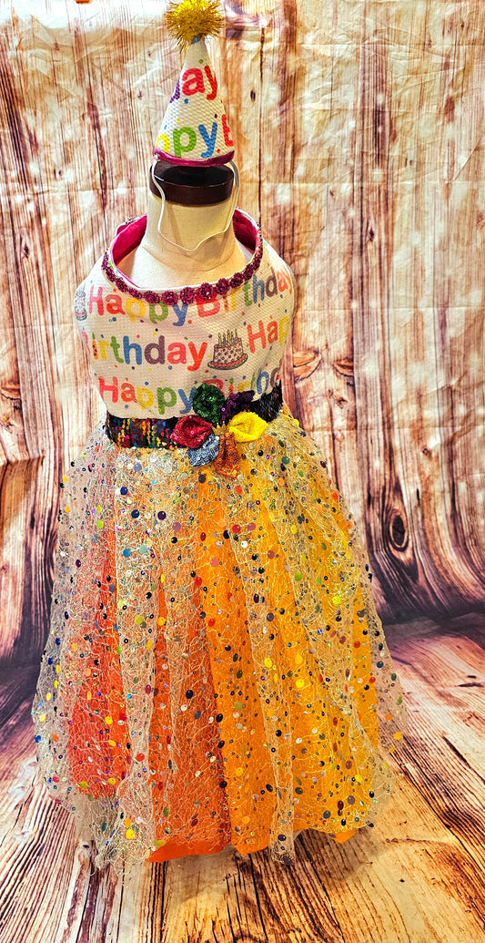 Happy Birthday Pet dress, Birthday confetti pet dress, Birthday sequin dog dress, Birthday cat dress, Happy Birthday Pet costume, celebration Pet