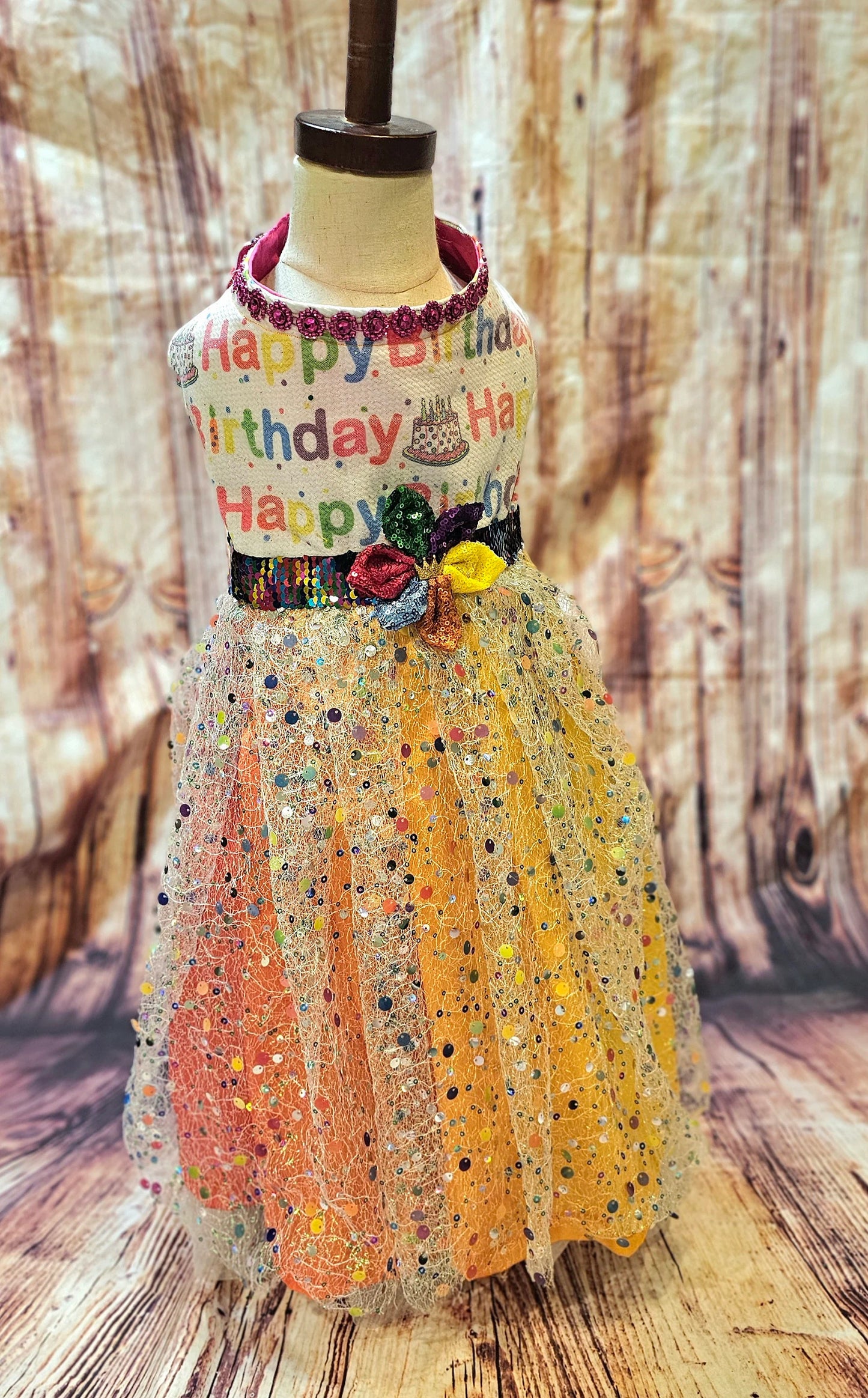 Happy Birthday Pet dress, Birthday confetti pet dress, Birthday sequin dog dress, Birthday cat dress, Happy Birthday Pet costume, celebration Pet