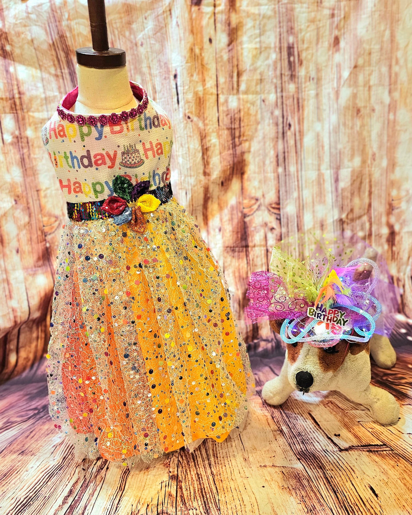 Happy Birthday Pet dress, Birthday confetti pet dress, Birthday sequin dog dress, Birthday cat dress, Happy Birthday Pet costume, celebration Pet
