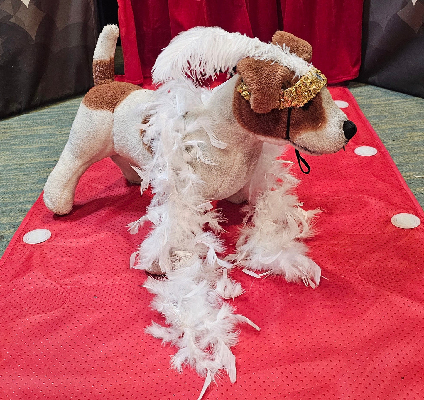 Flapper 20s pet accessories, 20s Flapper per head band and boa, 20s flapper dog accessories, 20s flapper cat accessories, Halloween 20s pet set