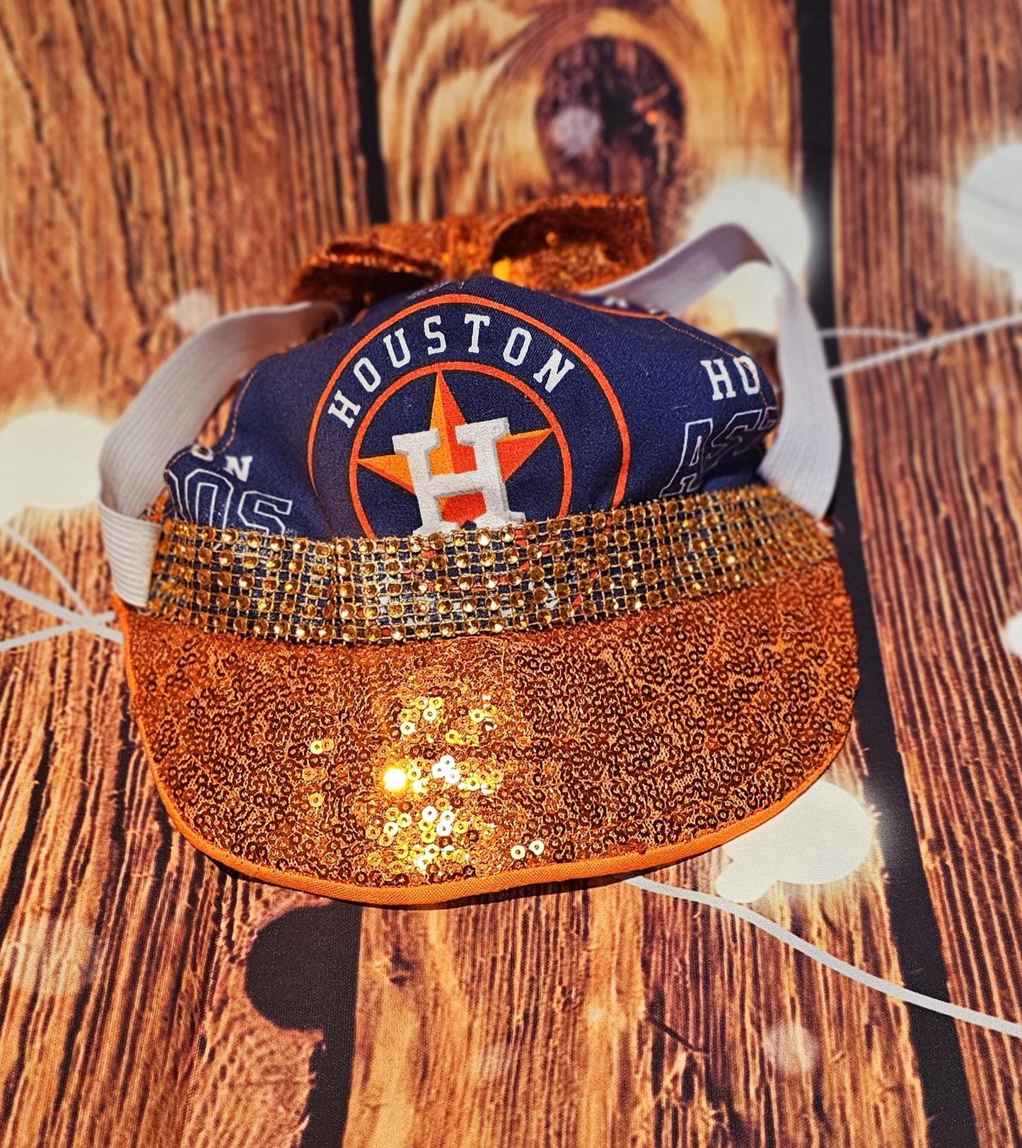 Pet sequin hat, pet astros sequin hat, dog astros sequin hat, pet hats, dog hats, Houston astro sequin hat, hats for dogs