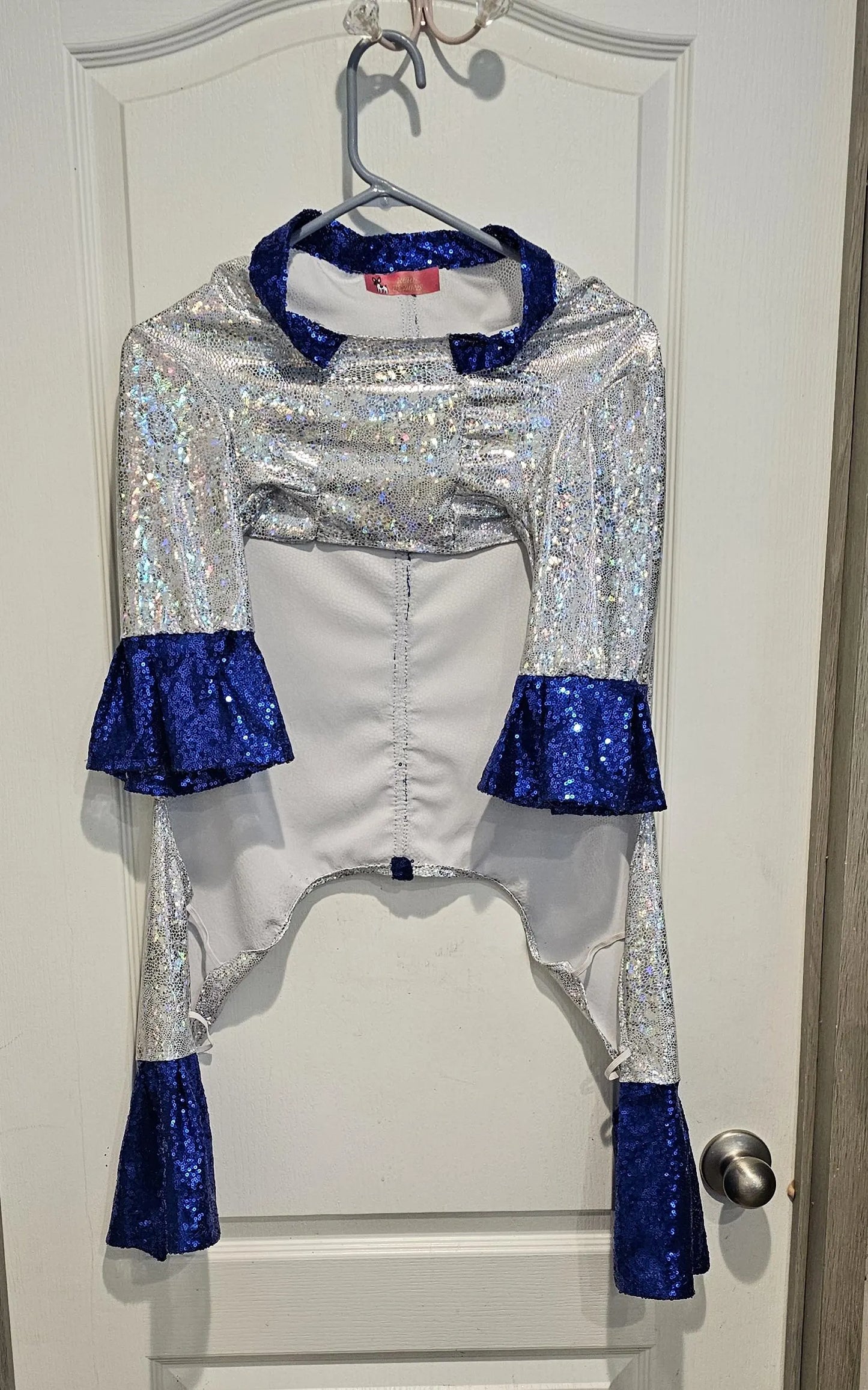 Pet body suit with sequins, dog body suit, pet bell bottom suit, sequin pet bell bottom suit, sequin dog bell bottom clothes, 70s pet