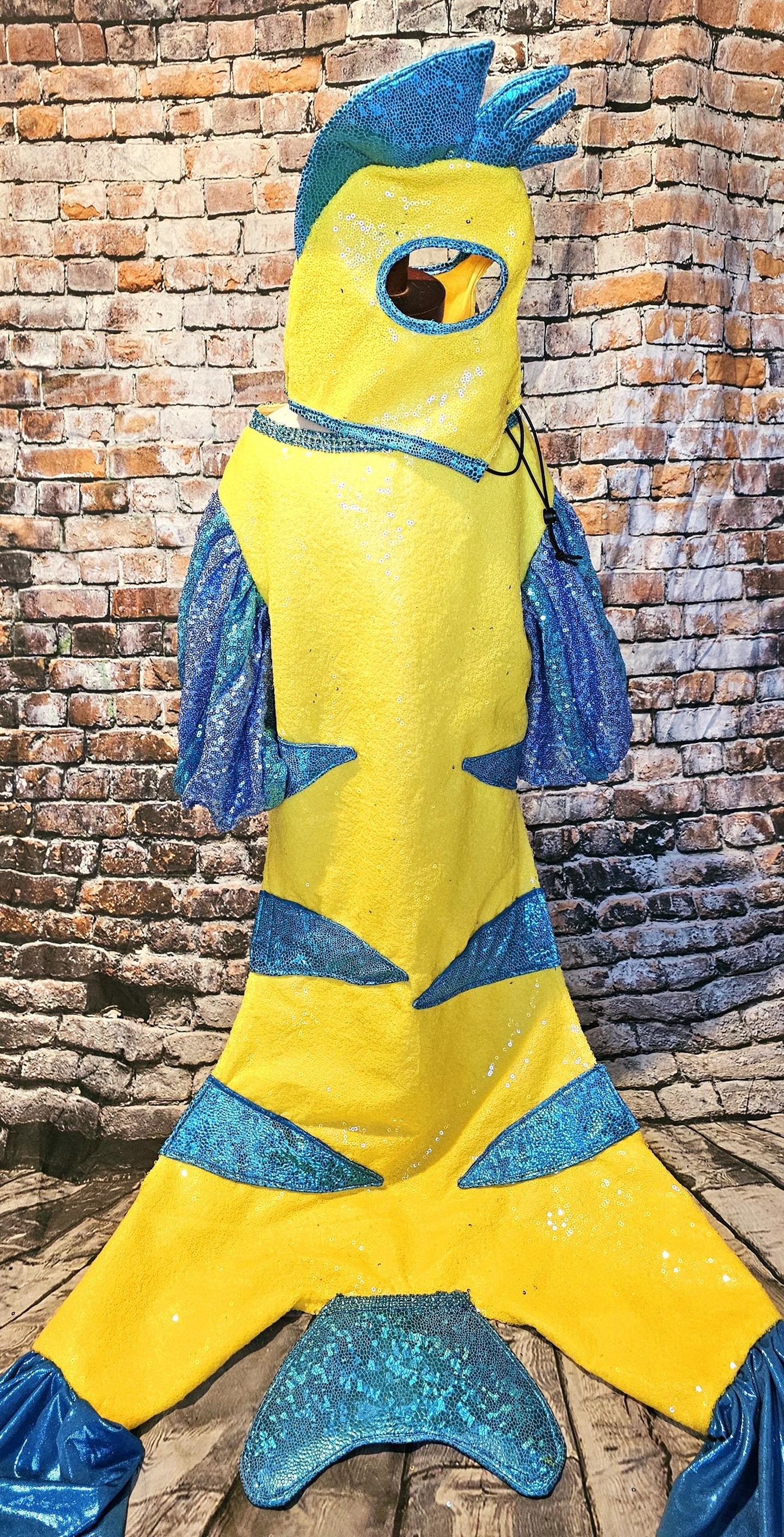 - Flounder pet costume, Flounder sequin pet costume